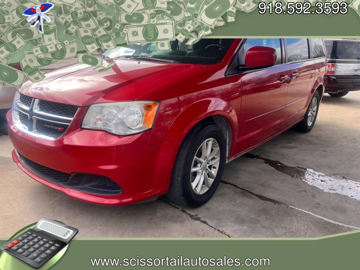 2016 RED CASH DODGE GRAND CARAVAN SXT SXT (2C4RDGCG2GR) with an 3.6L V6 DOHC 24V engine, 6A transmission, located at 8101 E. Skelly Dr., Tulsa, OK, 74129, (918) 592-3593, 36.121891, -95.888802 - Photo#0